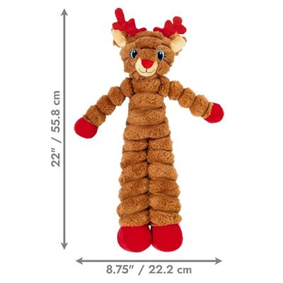 KONG Holiday Shakers™ Crumples Reindeer Red XL
