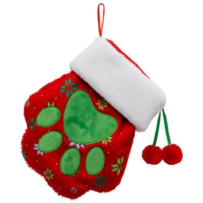 KONG Holiday Stocking Paw Red Lg