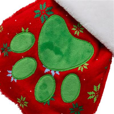 KONG Holiday Stocking Paw Red Lg