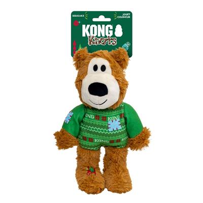 KONG Holiday Wild Knots Sweater Bear Green Md/Lg
