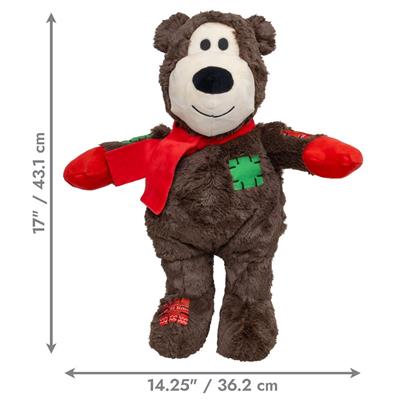 KONG Holiday Wild Knots Jumbo Bear Dk Brown XL