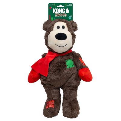 KONG Holiday Wild Knots Jumbo Bear Dk Brown XL