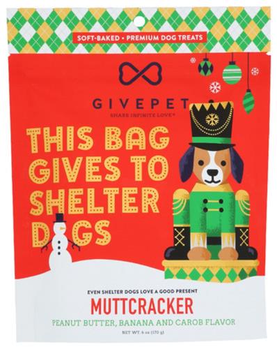GivePet Muttcracker Soft & Chewy Dog Treats 6oz Bag
