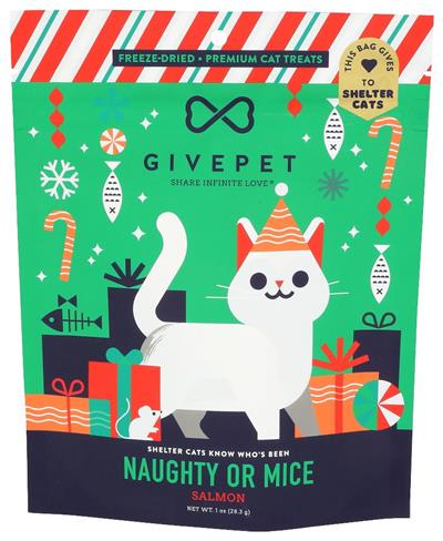 GivePet Naughty or Mice Freeze Dried Cat Treats 1oz Bag