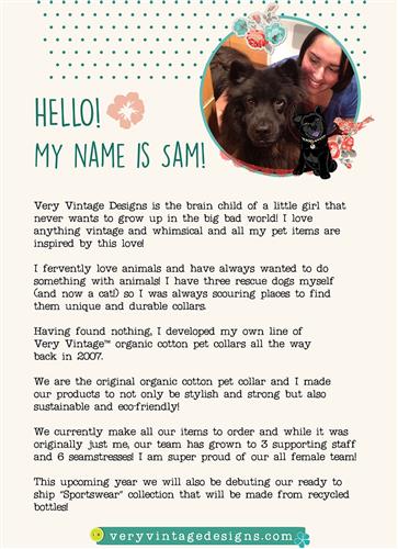 Sunbeam Patchwork – Multicolor Floral Dog Collar | Patchwork Print | Handmade Organic Cotton Collar | Adjustable Dog Collar & Leash