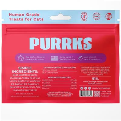 Purrks Crunchy Beef & Bone Broth 4oz