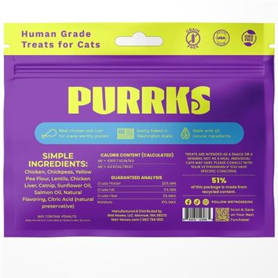 Purrks Crunchy Chicken & Catnip 4oz