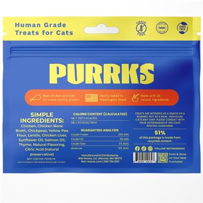 Purrks Crunchy Chicken & Bone Broth 4oz