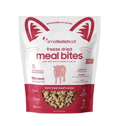 Small Batch Cat Freeze Dried Beef Meal Bites 10oz