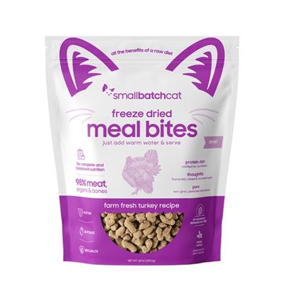 Small Batch Cat Freeze Dried Turkey Meal Bites 10oz