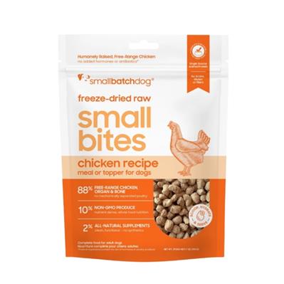 Smallbatch Freeze Dried Small Bites for Dogs 7oz Chicken Recipe