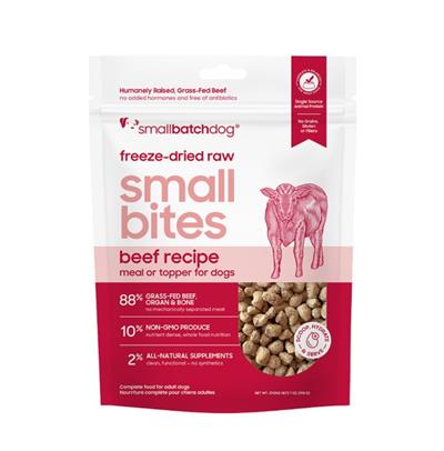 Smallbatch Small Bites Beef Recipe Freeze-Dried Raw Dog Food