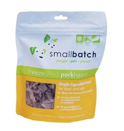 Small Batch Freeze Dried Pork Hearts - 3.5oz.