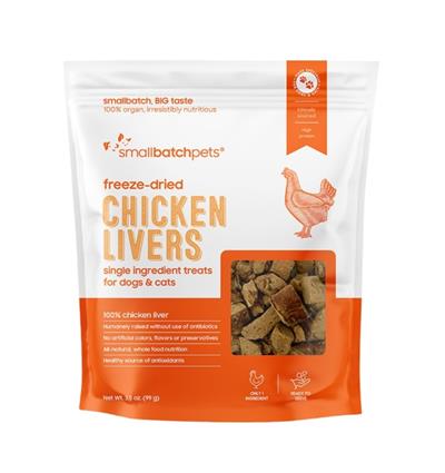 Smallbatch Dog Cat Freeze Dried Treat Chicken Liver 3.5oz