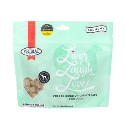 Primal Dog Treats Liver Laugh Love Simply Chicken 1.5oz