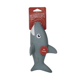 Territory Dog Latex Squeaker Shark 8.8 Inch