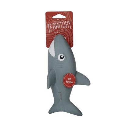 Territory Dog Latex Squeaker Shark 8.8 Inch