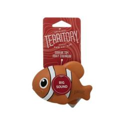 Territory Dog Latex Squeaker Clown Fish 4.5 Inch