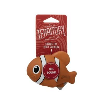 Territory Dog Latex Squeaker Clown Fish 4.5 Inch