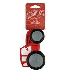 Territory Dog Latex Squeaker Tractor Red 5.8 Inch