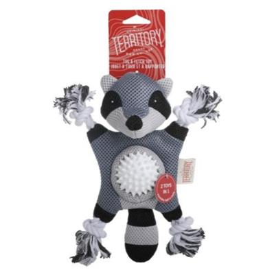 Territory Dog Toy 2 In 1 Raccoon 10 Inch