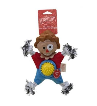 Territory Dog Toy 2 in 1 Scarecrow 10.5"