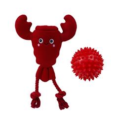 Territory Dog 2-in-1 Lobster Rope & Ball 10in