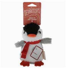Territory Penguin Plush Holiday Dog Toy, 7 In