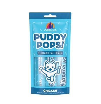 Weruva Puddy Pops Lickable Chicken Cat Treat .5oz 5pk