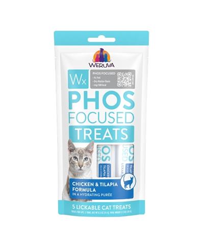 Weruva Wx Phos Focused Lickable Chicken & Tilapia Cat Treat .5oz 5pk