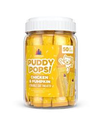 WERUVA CAT PUDDY POPS CHICKEN & PUMPKIN LICKABLE CAT TREATS 0.5OZ - 50 COUNT