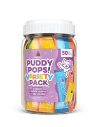WERUVA PUDDY POPS, LICKABLE CAT TREATS 0.5OZ VARIETY PACK - 50 COUNT