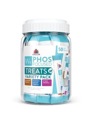 Weruva Wx Phos Focused, Lickable Cat Treat Variety Pack, 0.5oz Tube, Pack of 50