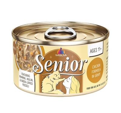 Weruva Cat Senior Chicken in Gravy Wet Cat Food Can, 3-oz
