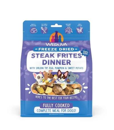 Weruva Fully Cooked Freeze Dried Steak Frites Dinner Dog Food 13oz