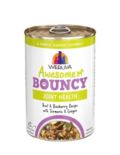 Weruva Awesome Bouncy Beef & Riceberry Recipe with Turmeric & Ginger Wet Dog Food 14 oz.