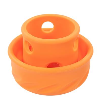 Totally Pooched Puzzle'N Play Mushroom Orange, 1.4 Cup Large