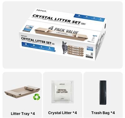 Crystal Litter Set - 4 Packs