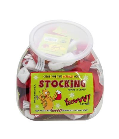 Yeowww! Catnip Stockings Jug - 36 Count - Cat Toy