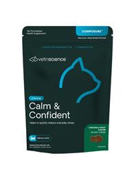 VETRISCIENCE DOG CALM & CONFIDENT CHEWS TROUT FLAVOR - 30 COUNT