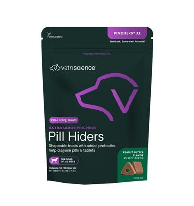 VetriScience Pinchers X-Large Pill Hiding Treats For Dogs, Peanut Butter Flavor, 25-count