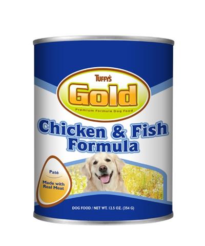 Tuffy's Dog Gold Chicken & Fish 12.5oz. (Case of 12)