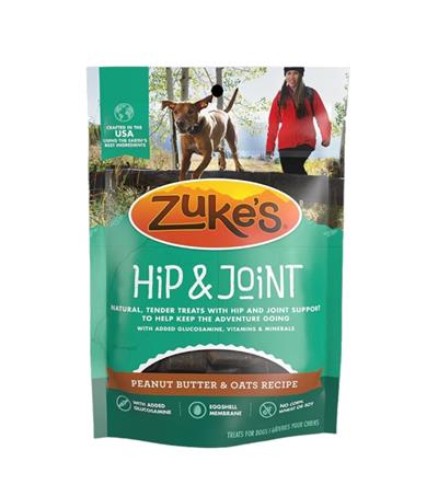 Zuke's Dog Hip & Joint Peanut Butter & Oats Recipe Treats 1Lb
