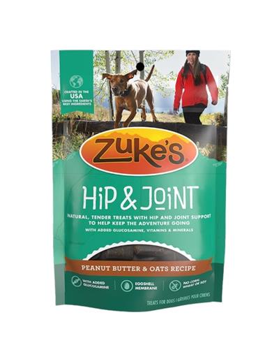 Zuke's Dog Hip & Joint Peanut Butter & Oats Recipe Treats 6oz.