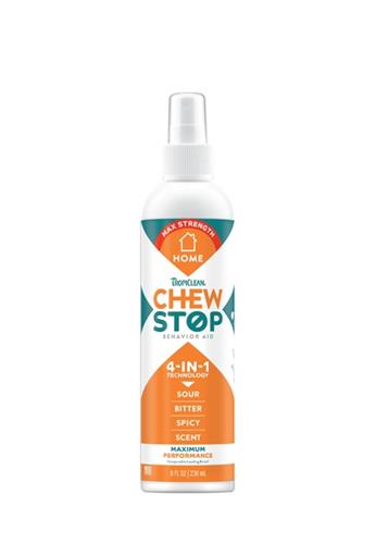 TropiClean Chew Stop Behavior Aid Max Strength Home Spray 8 oz