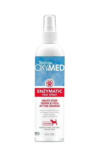 TropiClean Oxymed Dog Enzymatic Paw Odor & Itch Spray 8oz