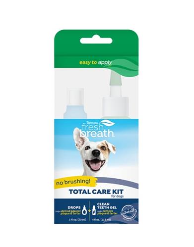 TropiClean Fresh Breath Total Care Oral Gel Kit for Dogs