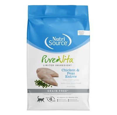 PureVita Limited Ingredient Chicken & Peas Entrée Grain Free Dry Cat Food 4LBS