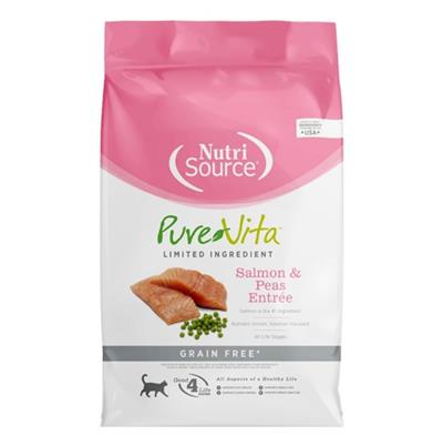 PureVita Limited Ingredient Salmon & Peas Entree Grain-Free Dry Cat Food, 12-lb