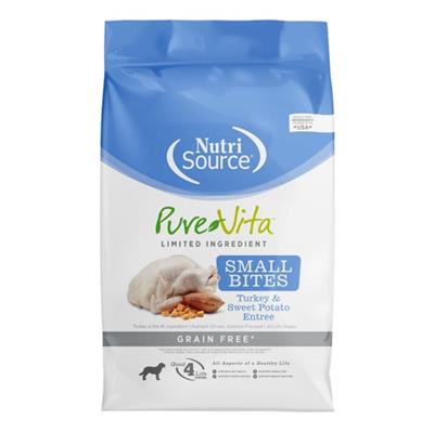 PureVita Grain Free Turkey Sweet Potato Small Bites Dog Food 4LBS